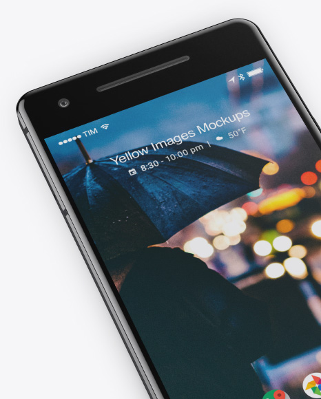 Google Pixel 2 Mockup In Device Mockups On Yellow Images Object Mockups