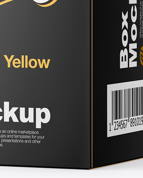 Glossy Paper Box Mockup PSD #1