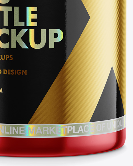 Metallic Plastic Pills Bottle Mockup PSD #4