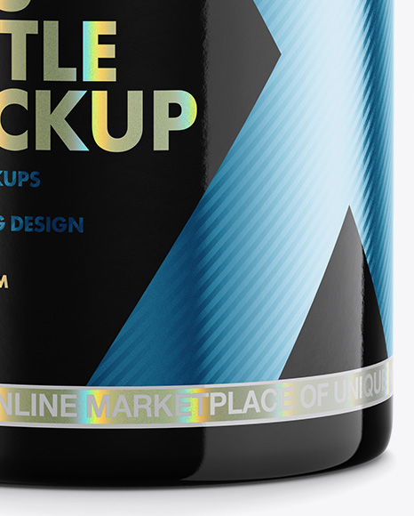 Glossy Plastic Pills Bottle Mockup PSD #1