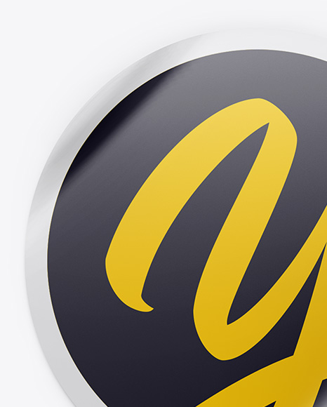 Round Sticker Mockup PSD #1