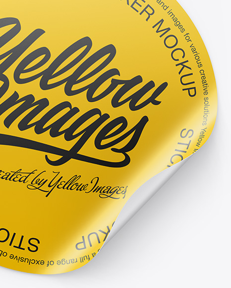 Round Sticker Mockup PSD #5