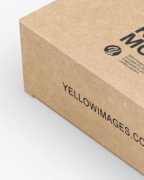 Kraft Box Mockup PSD #2