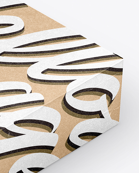 Kraft Box Mockup PSD #1