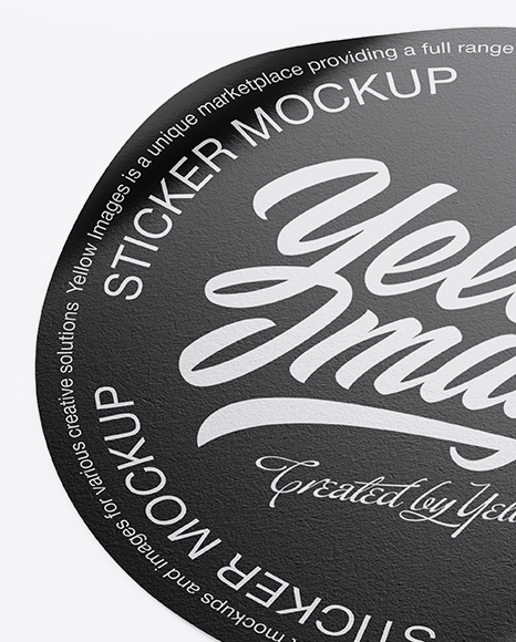 Textured Round Sticker Mockup PSD #5