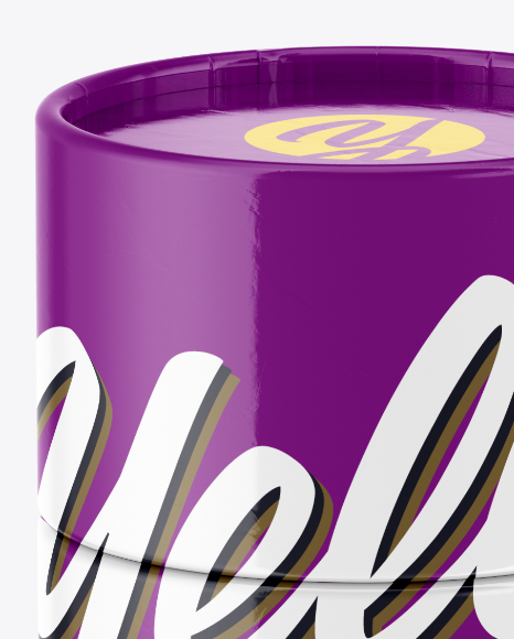 Glossy Paper Tube Mockup PSD #2