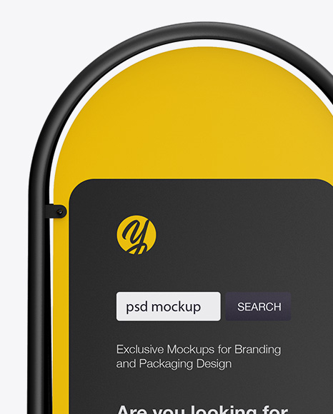 Matte Street Stand Mockup PSD #2