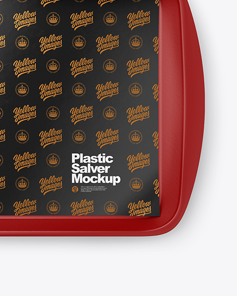 Plastic Salver with Glossy Paper Mockup PSD #2