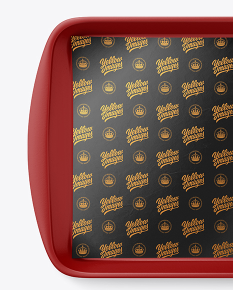 Plastic Salver with Glossy Paper Mockup PSD #1