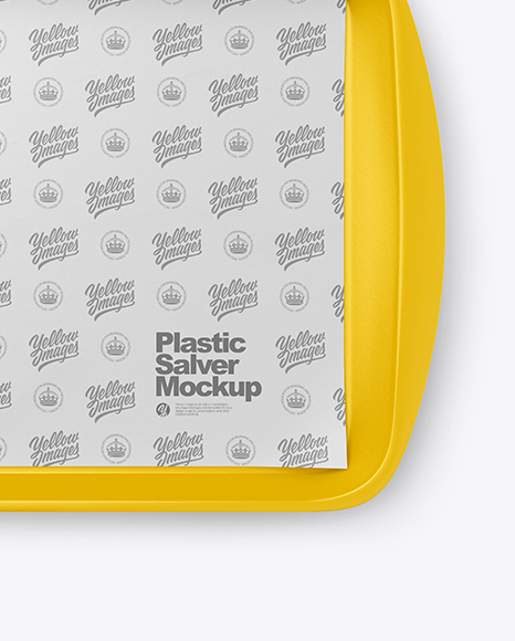 Plastic Salver with Matte Paper Mockup PSD #2