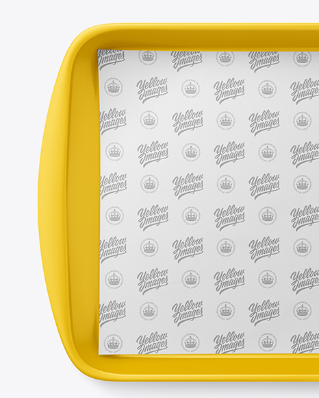 Plastic Salver with Matte Paper Mockup PSD #1