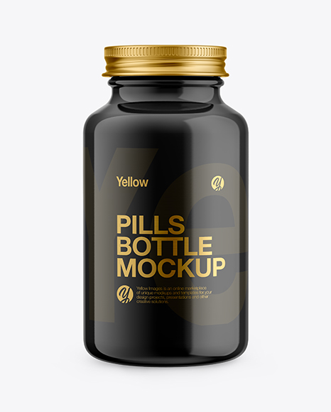 Glossy Pills Bottle Mockup PSD #2