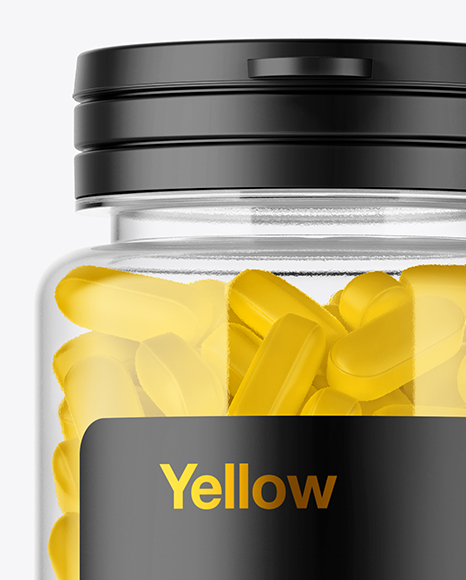 Clear Pills Bottle Mockup PSD #2