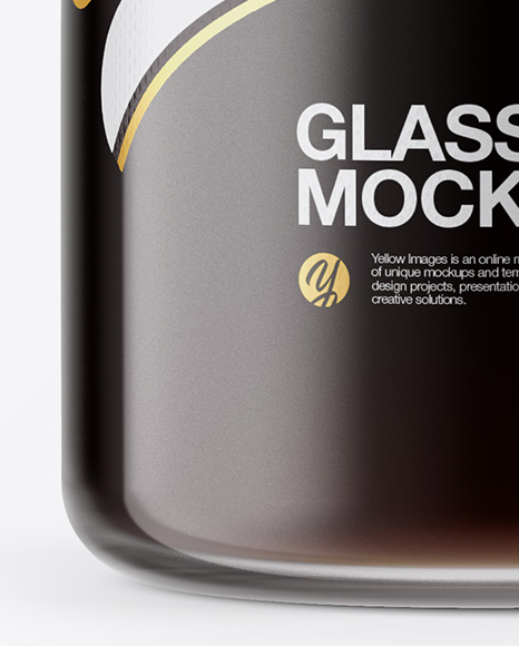 Download Clear Glass Bottle W Black Liquid Mockup In Bottle Mockups On Yellow Images Object Mockups