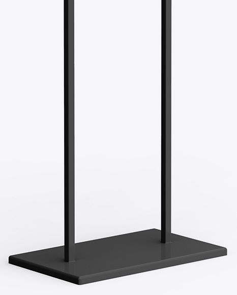 A1 Display Stand Mockup - Half Side View
