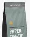 Download Paper Bag w/ a Kraft Paper Tin-Tie Mockup - Halfside View ...