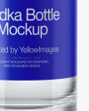 750ml Flint Glass Kendo Bottle with Vodka Mockup