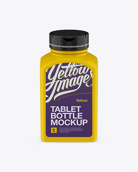 Download Plastic Pills Bottle Mockup - Front View (High-Angle Shot ... Yellowimages Mockups