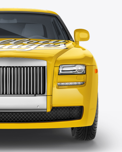 Luxury Car Mockup   Front View PSD #2