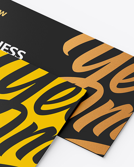 Two Business Cards Mockup PSD #1