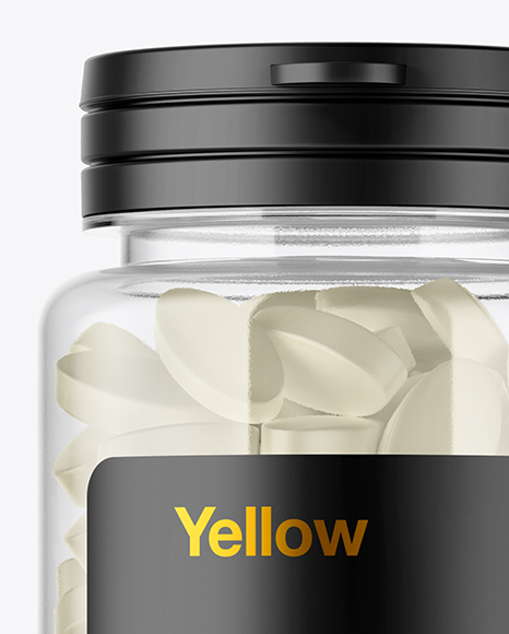 Clear Pills Bottle Mockup PSD #2