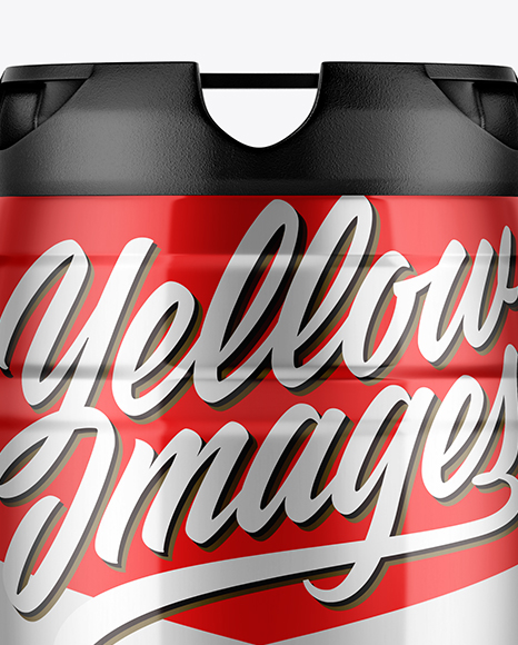 Download Metallic Beer Keg Mockup In Barrel Mockups On Yellow Images Object Mockups