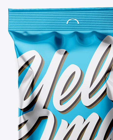 Metallic Snack Package Mockup PSD #2
