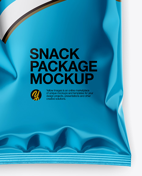 Metallic Snack Package Mockup PSD #1