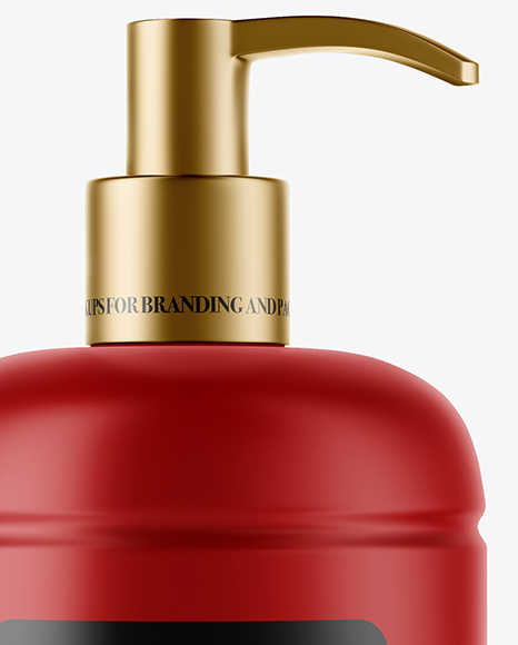 Matte Cosmetic Bottle with Pump Mockup PSD #2