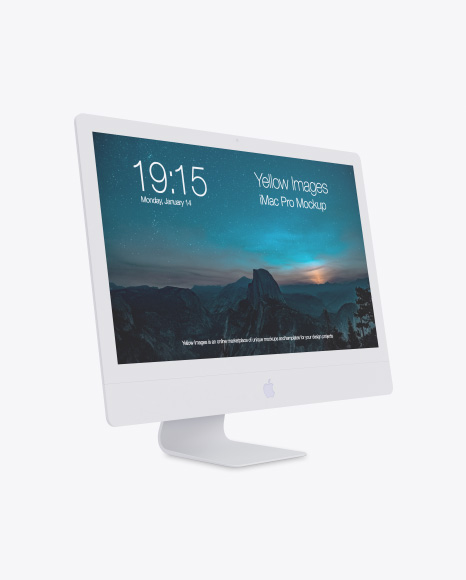 Clay Imac Pro Mockup In Device Mockups On Yellow Images Object Mockups