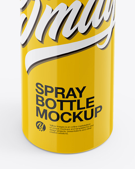 Glossy Spray Bottle Mockup PSD #1