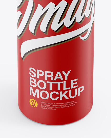 Matte Spray Bottle Mockup PSD #1