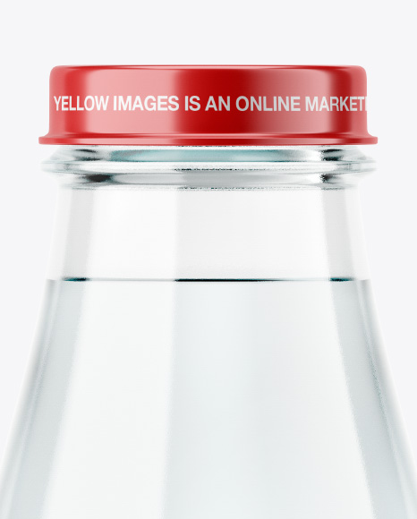 Glass Water Bottle Mockup PSD #2