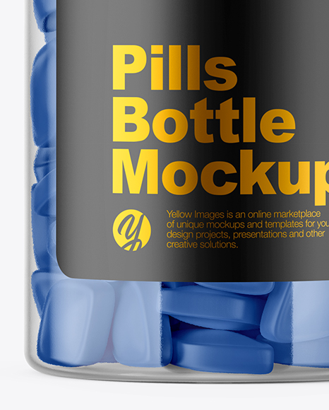 Clear Pills Bottle Mockup PSD #1