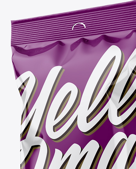 Glossy Snack Package   Half Side View PSD #2