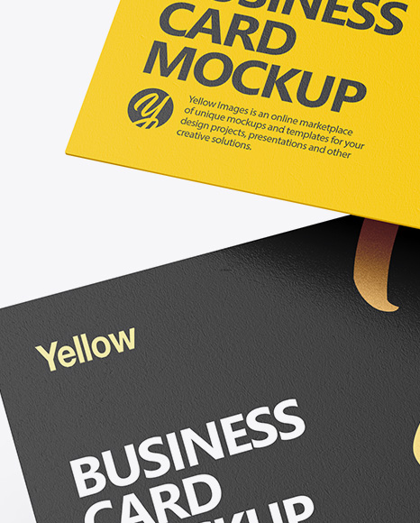 Two Textured Business Cards Mockup PSD #2