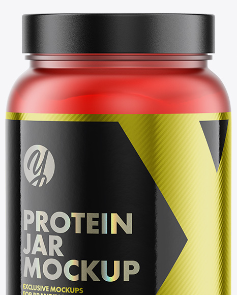 Frosted Protein Jar Mockup PSD #7