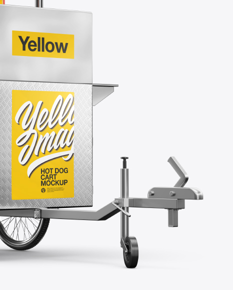 Hot Dog Cart Mockup   Half Side View PSD #6