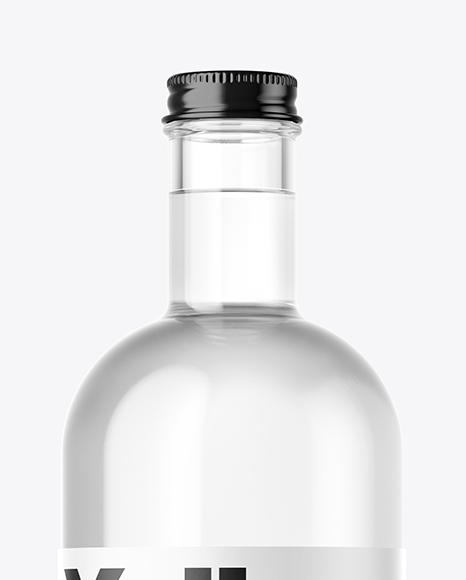 Clear Glass Bottle Mockup PSD #1