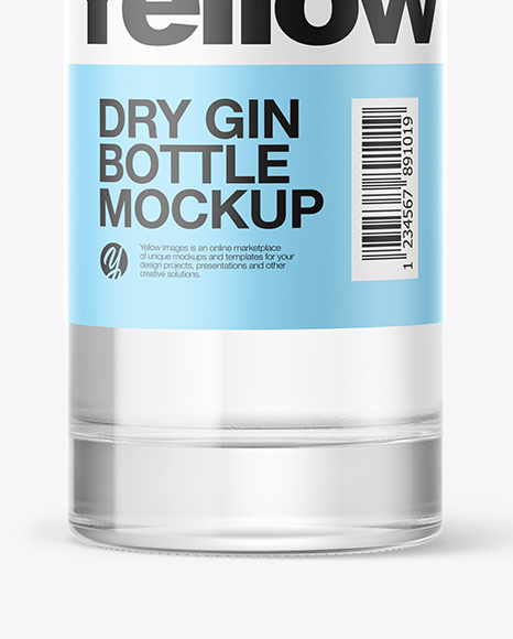 Clear Glass Bottle Mockup PSD #6