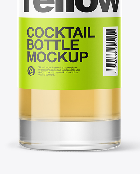 Clear Glass Bottle Mockup PSD #6