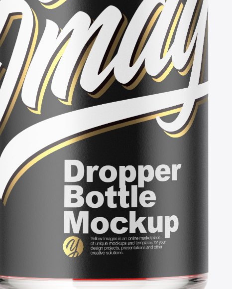 Clear Glass Dropper Bottle Mockup PSD #6