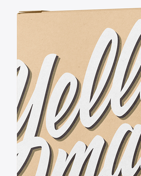 Kraft Paper Box Mockup PSD #2