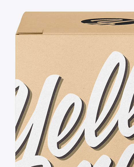 Kraft Paper Box Mockup PSD #2
