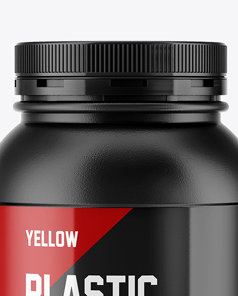 Plastic Protein Jar Mockup PSD #2