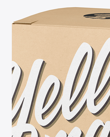 Kraft Paper Box Mockup PSD #2