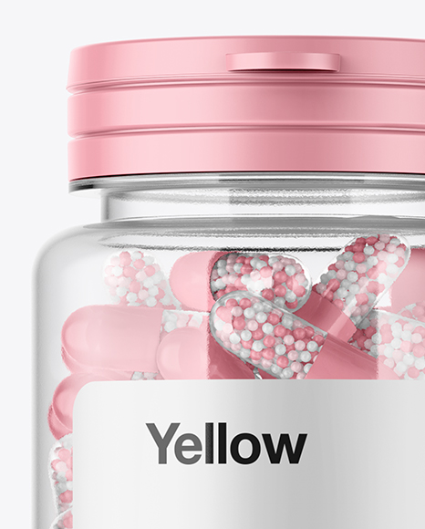 Clear Pills Bottle Mockup PSD #2