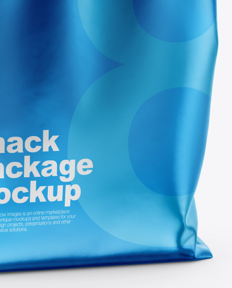 Metallic Bag Mockup   Half Side View PSD #1