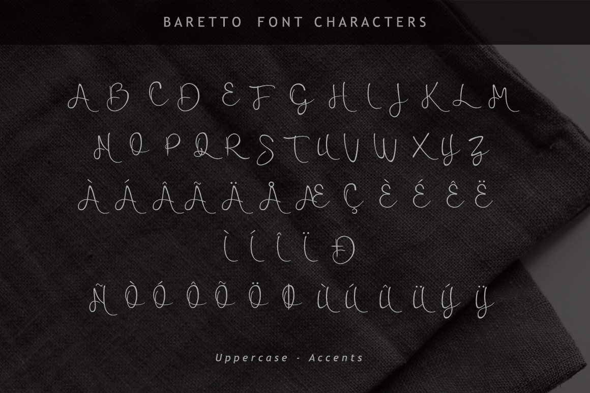 Baretto Font In Fonts On Yellow Images Creative Store