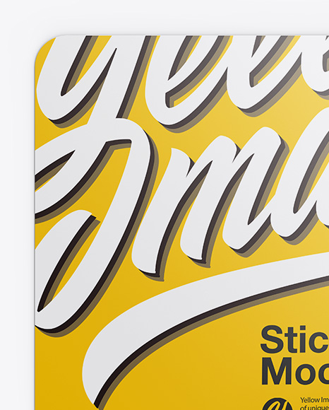 Download Square Sticker Mockup in Stationery Mockups on Yellow Images Object Mockups